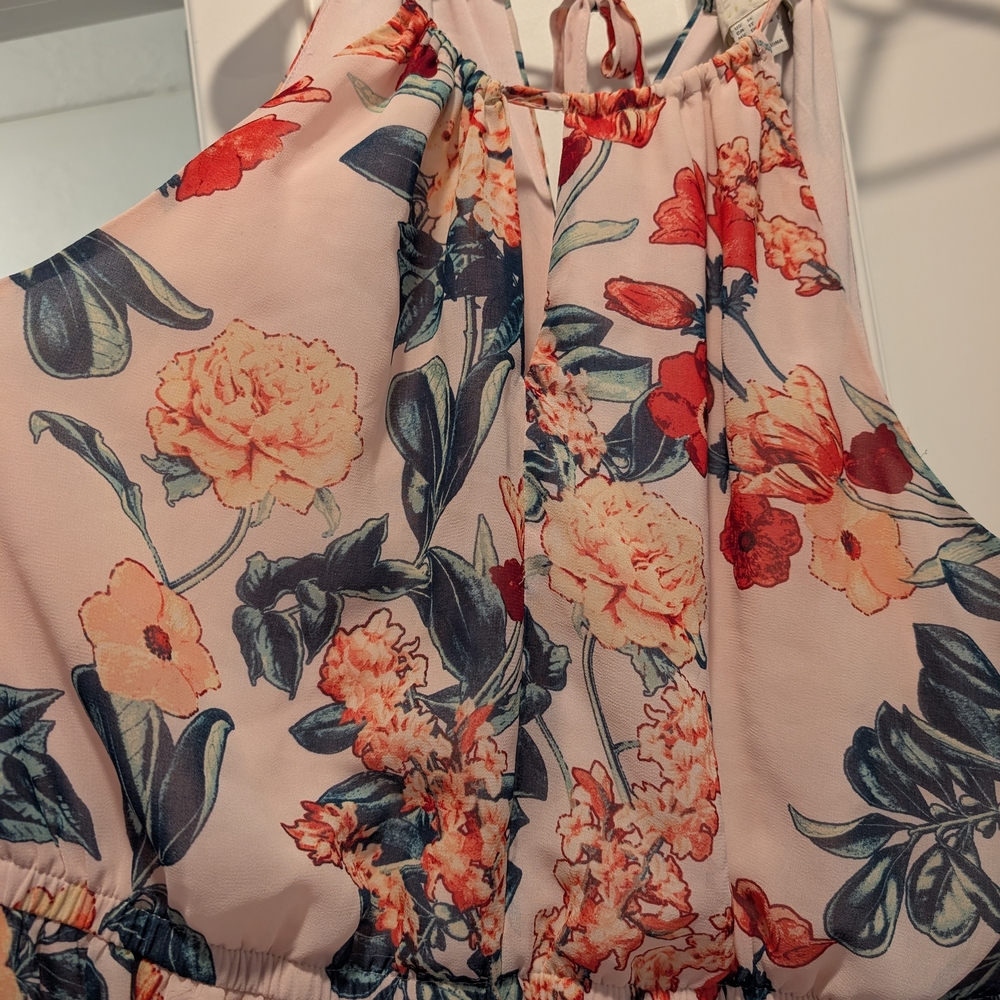 Floral Halter Neck Dress